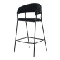 Hoker czarny MARLO BC-01 welur, czarne nogi | OUTLET-3