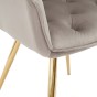 Krzesło DC-0084-3 | welur | beż #7 | złote nogi | OUTLET-9