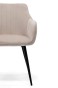 Krzesło tapicerowane DC-0084-2 | beżowy welur | czarne nogi | OUTLET-17