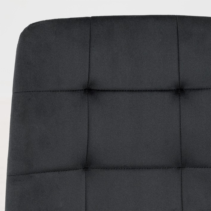Krzesło czarne DC-6402 nogi złote welur #66 - 9