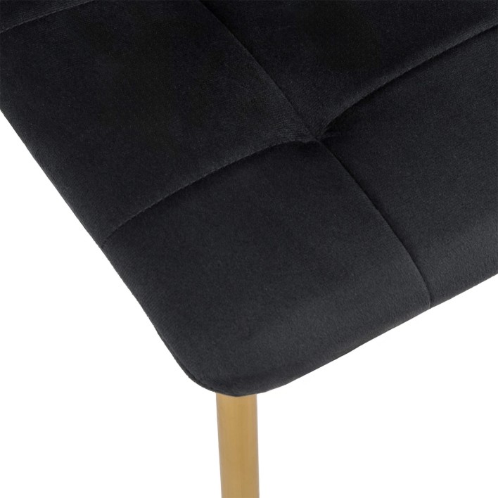 Krzesło czarne DC-6402 nogi złote welur #66 - 10