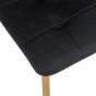 Krzesło czarne DC-6402 nogi złote welur #66-10