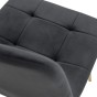 Krzesło czarne DC-6402 nogi złote welur #66-12