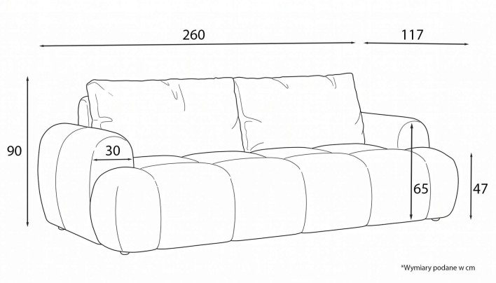 Sofa tapicerowana z funkcją spania LEO | Kolor do wyboru - 8