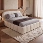  Łóżko tapicerowane z pojemnikiem SFG0230 | 180x200 | Boucle | Beż #3-1