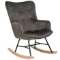 Fotel bujany MWM-001 | Welur | Szary ciemny #12 | OUTLET-1
