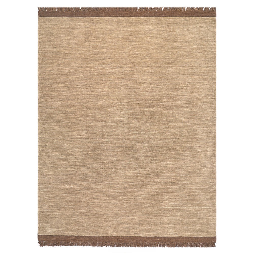 Dywan wełniany z frędzlami NORDIC Beige | Beżowy | Ręcznie tkany