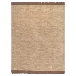Dywan wełniany z frędzlami NORDIC Beige | Beżowy | Ręcznie tkany