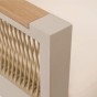 Zestaw mebli ogrodowych z aluminium SYCYLIA DUO | Beżowy + imitacja drewna | Beżowe poduszki-8