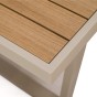 Zestaw mebli ogrodowych z aluminium SYCYLIA DUO | Beżowy + imitacja drewna | Beżowe poduszki-10