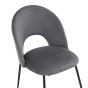Krzesło Glamour KC-903-2 Szary, czarne nogi-8