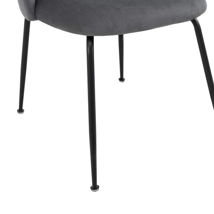Krzesło Glamour KC-903-2 Szary, czarne nogi - 9