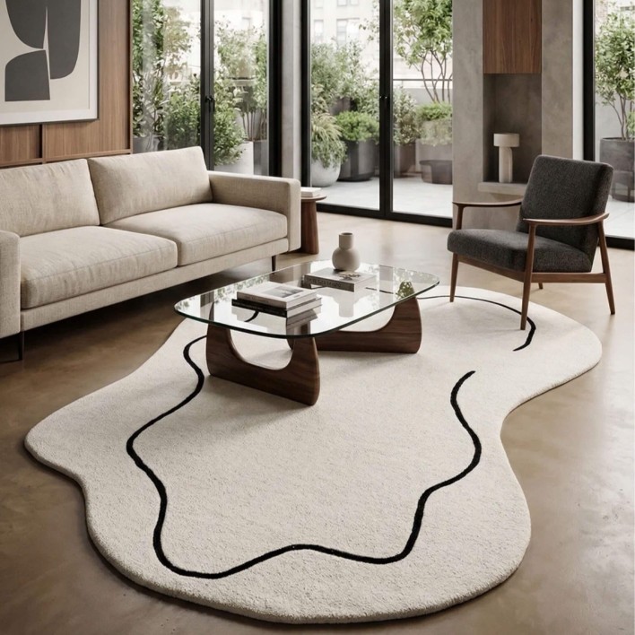 Dywan wełniany LOOP IVORY | Kremowy | Ręcznie tkany - 3