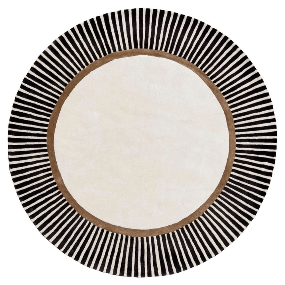 Dywan okrągły AMBER BEIGE ROUND | Ręcznie tkany
