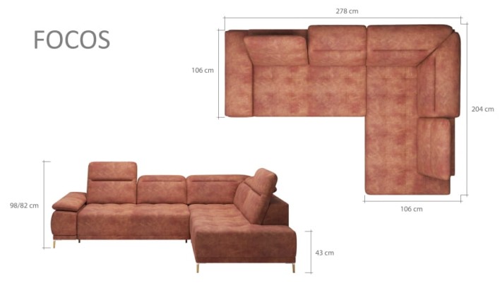 Wygodny narożnik do salonu