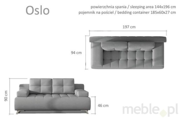 Wygodna i tapicerowana sofa do salonu