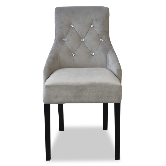 krzesło do jadalni z kołatką i kryształkami