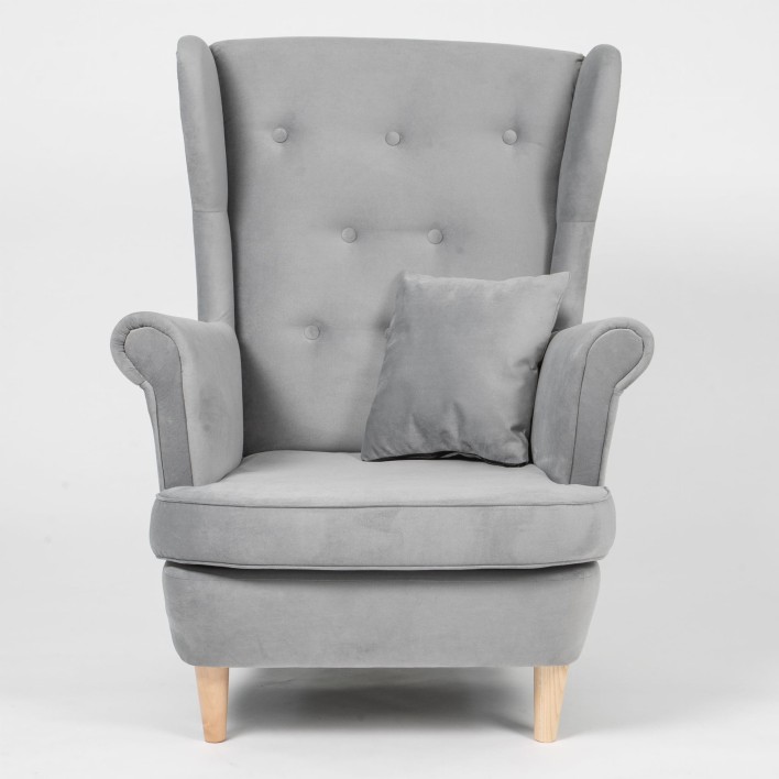 fotel uszak pikowany