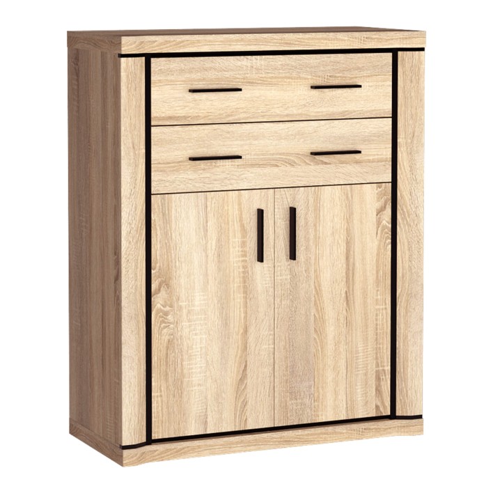 Komoda D-6 [D2D2S-wąska] DALLAS dąb sonoma / dąb truflowy