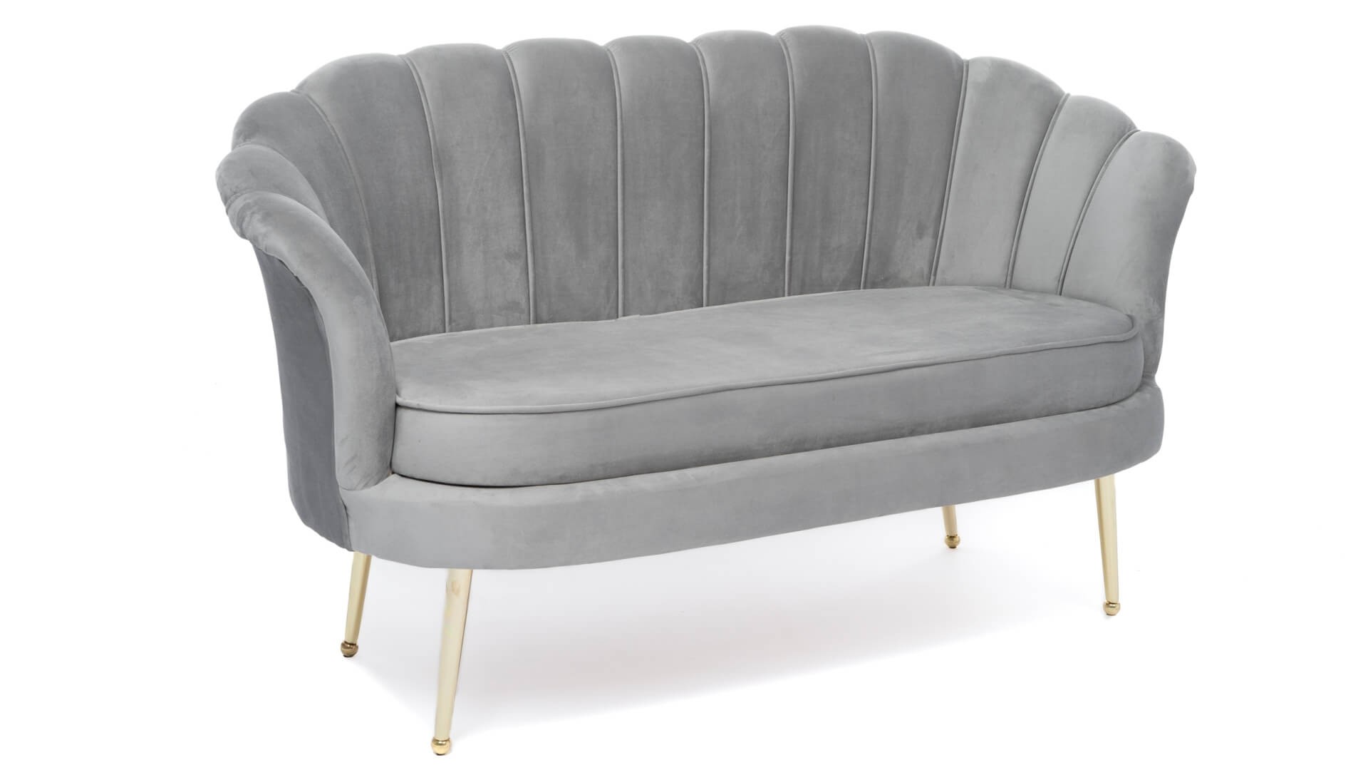 sofa muszelka szara
