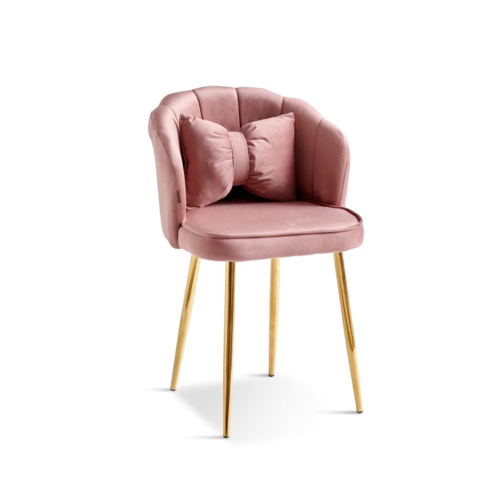 krzesło muszelka różowe