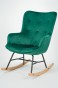 Fotel bujany MWM-001 | Welur | Zielony #18-3