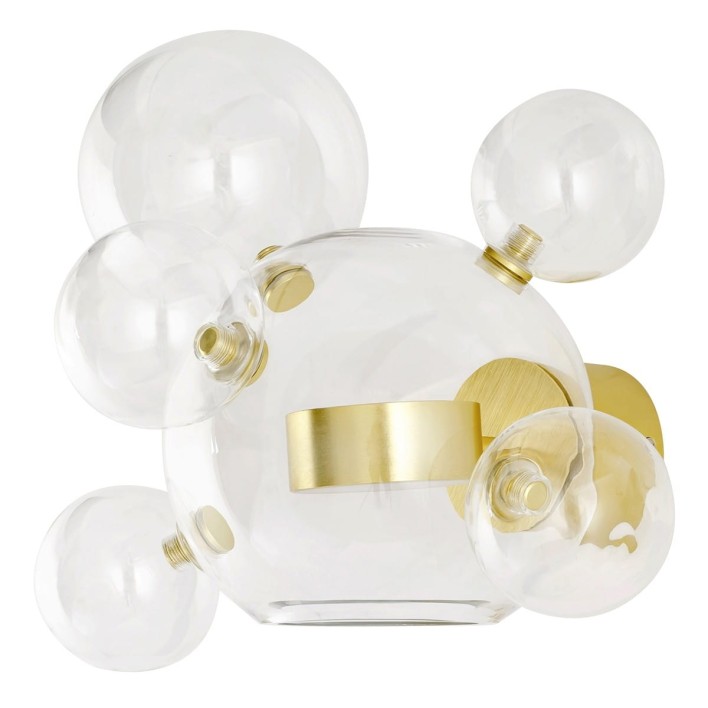 Kinkiet CAPRI WALL 6 złoty - 60 LED, aluminium, szkło