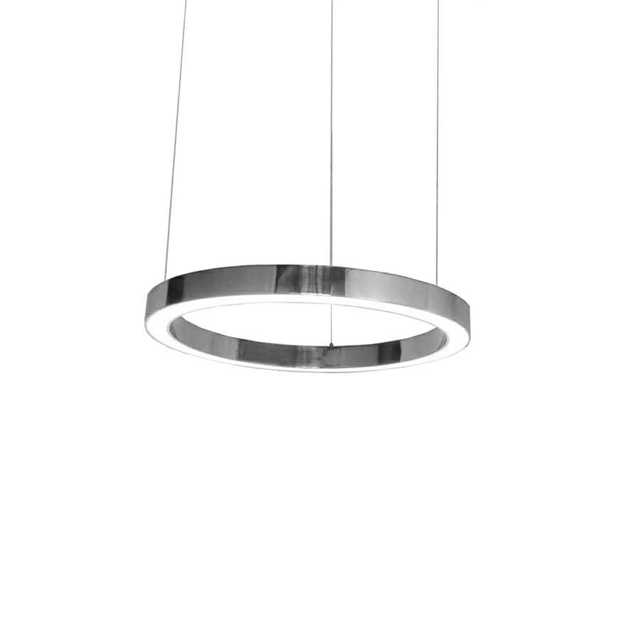 Lampa wisząca RING 40 srebrna - LED, stal polerowana
