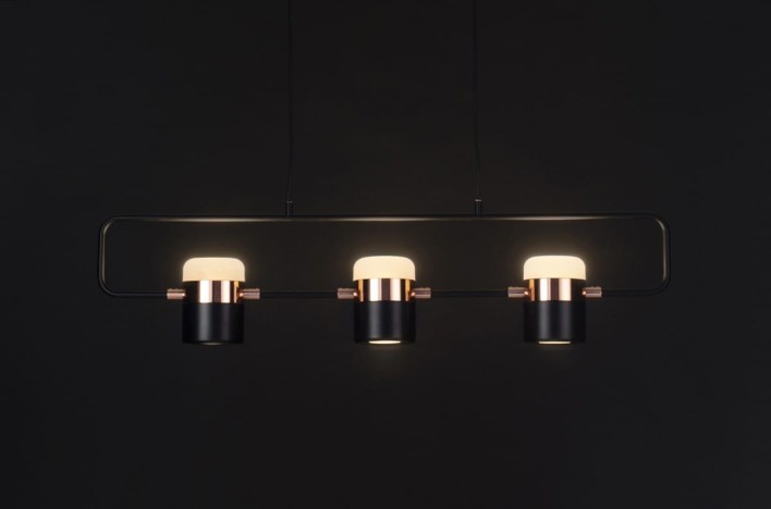 Lampa wisząca BLINK 3 czarna - LED, metal