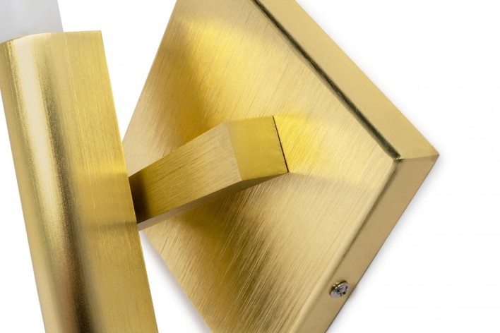 Kinkiet CANDELABR WALL złoty - aluminium, szkło