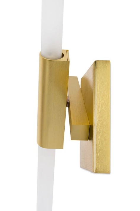 Kinkiet CANDELABR WALL złoty - aluminium, szkło