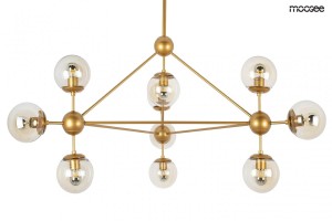 MOOSEE lampa wisząca ASTRIFERO 10 złota/ bursztynowa