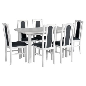 Zestaw stół i 6 krzeseł drewnianych WENUS 2 + BOS 7