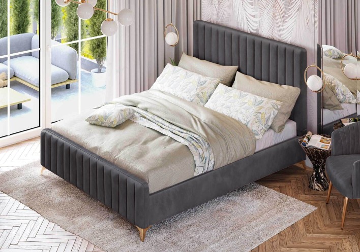 łóżko 180x200 na złotych nóżkach