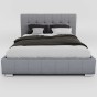 łóżko welurowe szare 180x200 z pojemnikiem