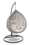 FOTEL WISZĄCY OGRODOWY PREMIUM XL SZARY, PODUSZKA SZARA OUTLET-4