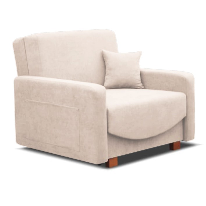 fotel z funkcją spania i pojemnikiem