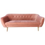 Łososiowa sofa skandynawska 3 osobowa SKAND / Monolith / Szybka Wysyłka