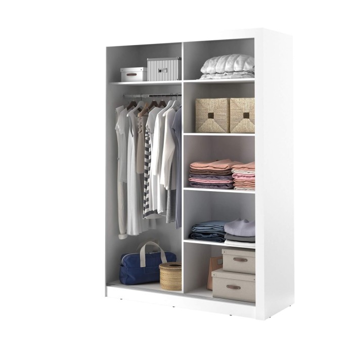 szafa przesuwna dwudrzwiowa biała