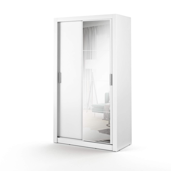 szafa przesuwna dwudrzwiowa biała