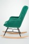 Fotel bujany MWM-001 | Welur | Zielony #18-4