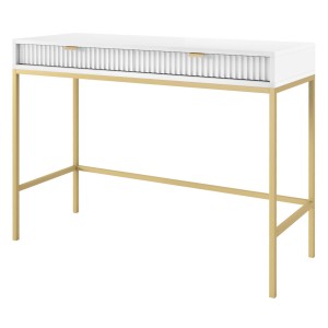 Toaletka NOVA T104 Biała / rama złota