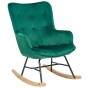 Fotel bujany MWM-001 | Welur | Zielony #18-1