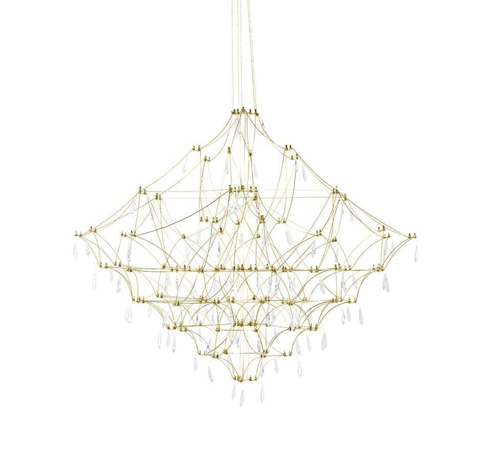 Lampa wisząca CONSTELATION 77 GOLD - LED, stal szczotkowana