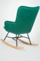 Fotel bujany MWM-001 | Welur | Zielony #18-5