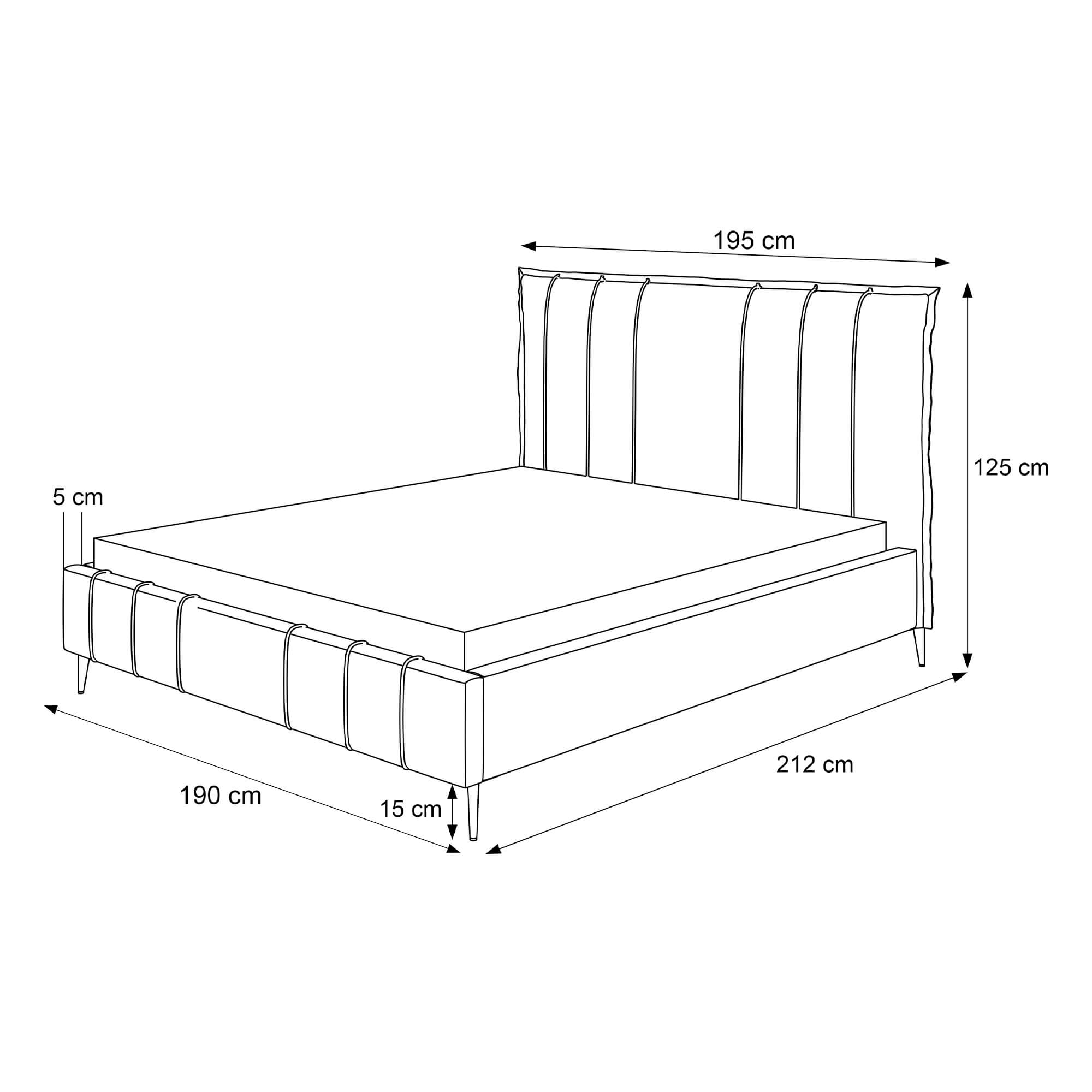 Łóżko tapicerowane SUZI z pojemnikiem