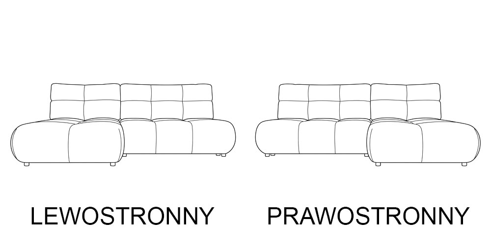 Narożnik MILO wymiary i układ