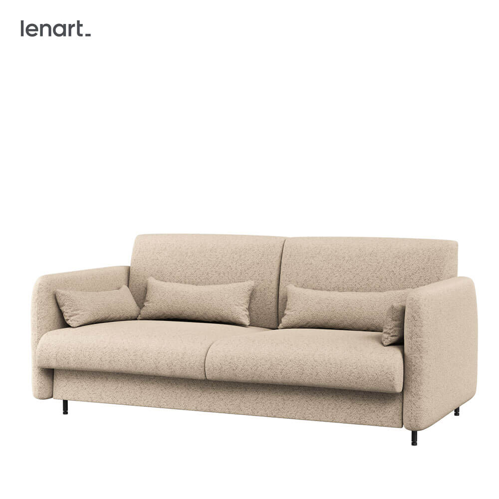 BED CONCEPT BC-35 - Sofa 180 do BC-13 - granat/front dąb artisan