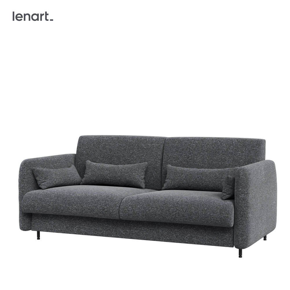 BED CONCEPT BC-35 - Sofa 180 do BC-13 - grafit/front dąb artisan