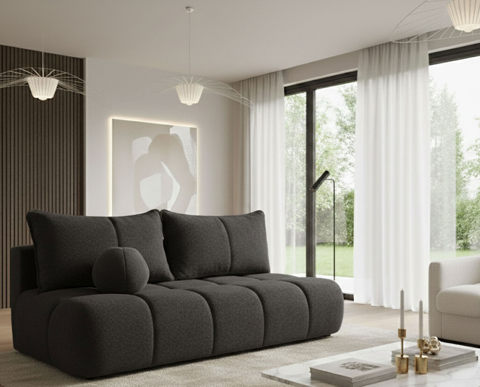 Rozkładana sofa tapicerowana FIORINO MINI